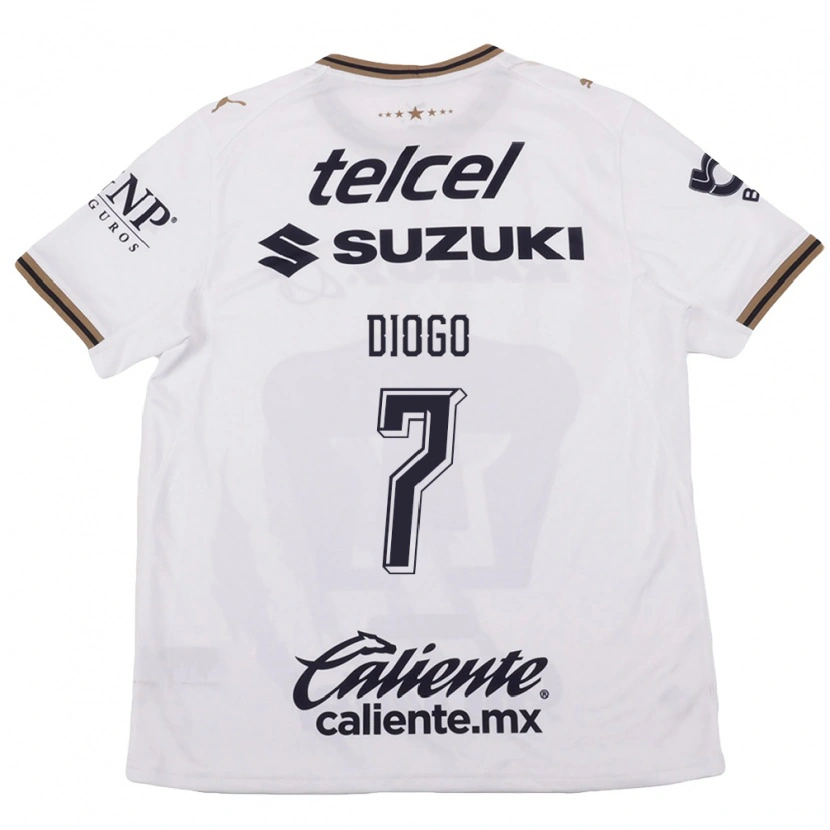 Danxen Women Diogo #7 White Black Brown Away Jersey 2026/27 T-Shirt