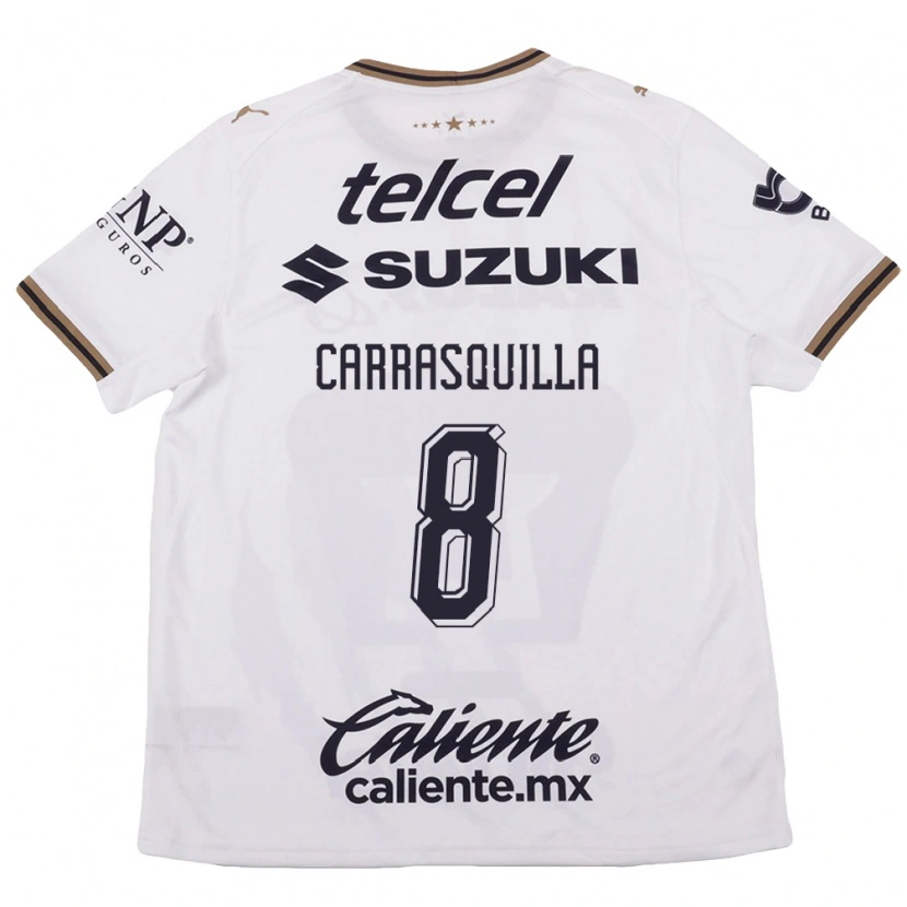 Danxen Women Adalberto Carrasquilla #8 White Black Brown Away Jersey 2026/27 T-Shirt