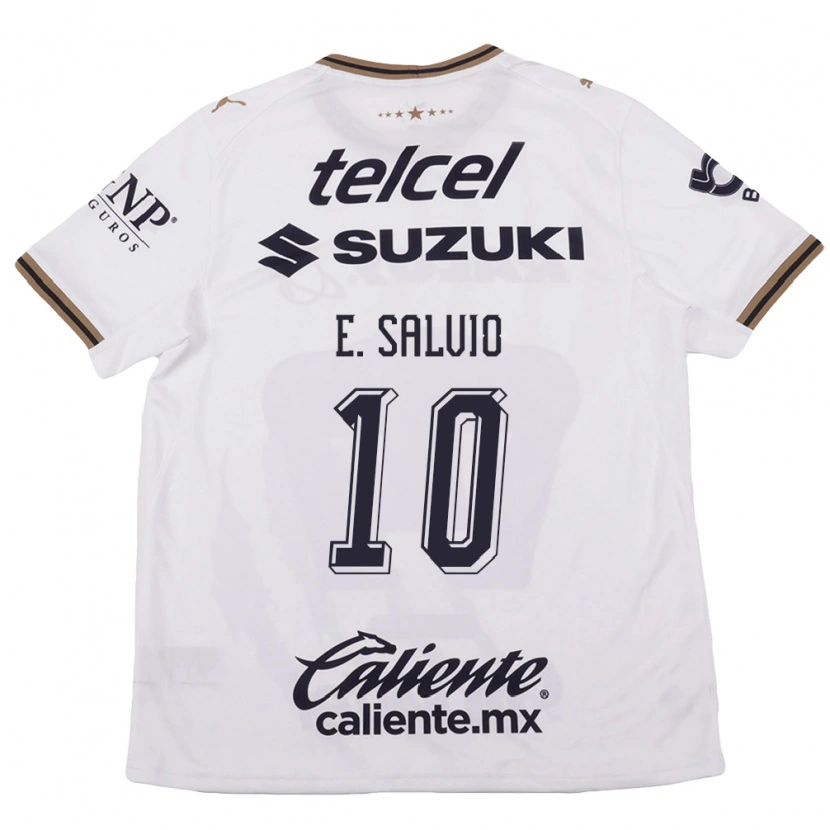 Danxen Women Eduardo Salvio #10 White Black Brown Away Jersey 2026/27 T-Shirt