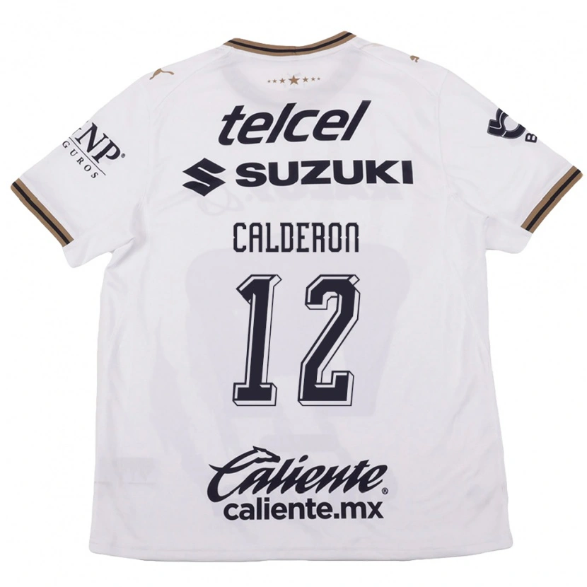 Danxen Women Cristian Calderón #12 White Black Brown Away Jersey 2026/27 T-Shirt