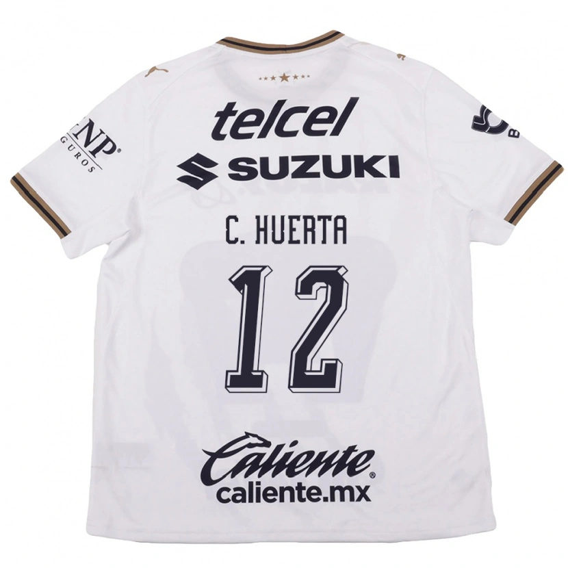 Danxen Women Cesar Huerta #12 White Black Brown Away Jersey 2026/27 T-Shirt