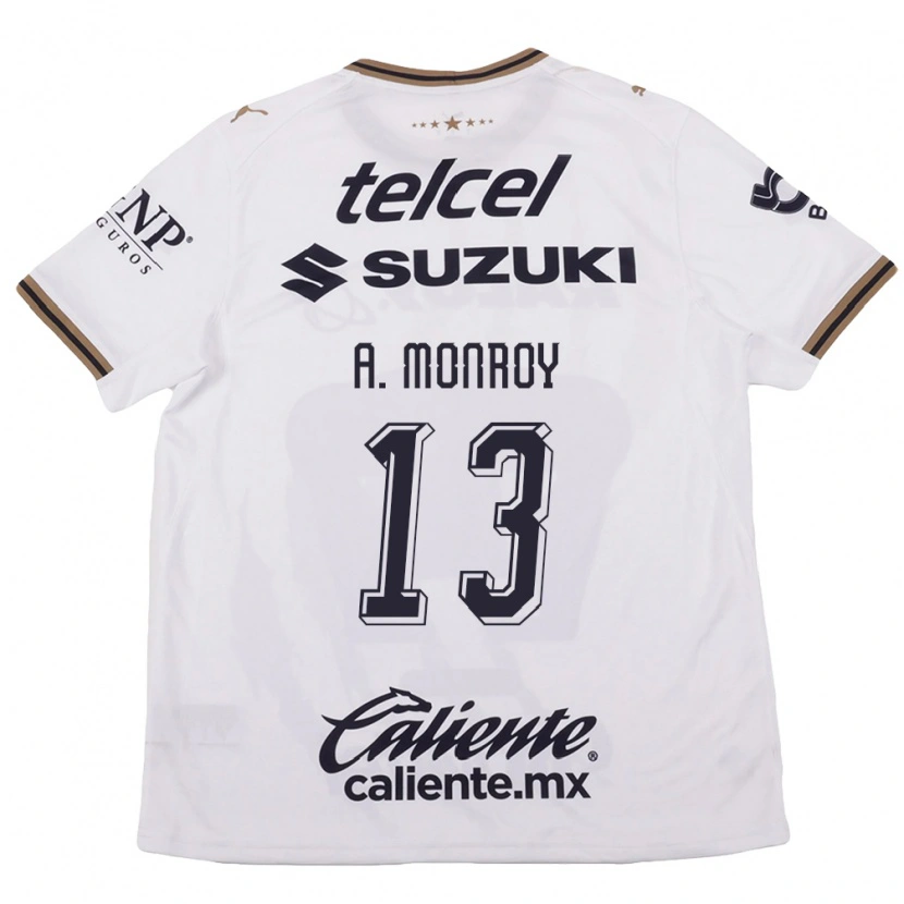 Danxen Women Pablo Monroy #13 White Black Brown Away Jersey 2026/27 T-Shirt