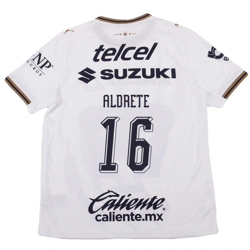 Danxen Women Adrian Aldrete #16 White Black Brown Away Jersey 2026/27 T-Shirt