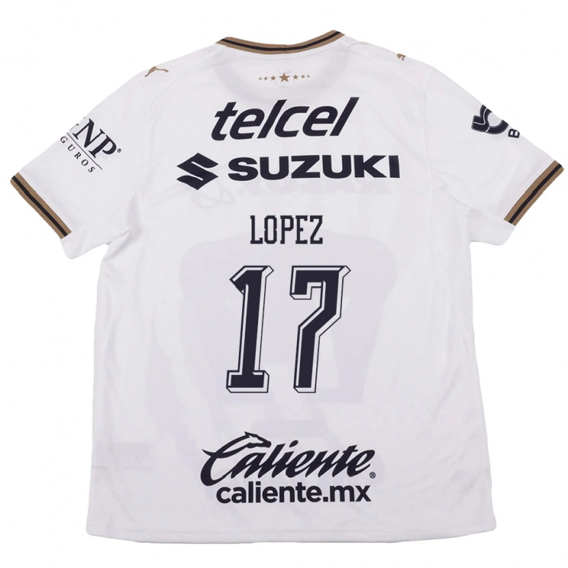 Danxen Women Leonel Lopez #17 White Black Brown Away Jersey 2026/27 T-Shirt