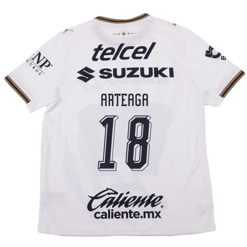 Danxen Women Víctor Arteaga #18 White Black Brown Away Jersey 2026/27 T-Shirt