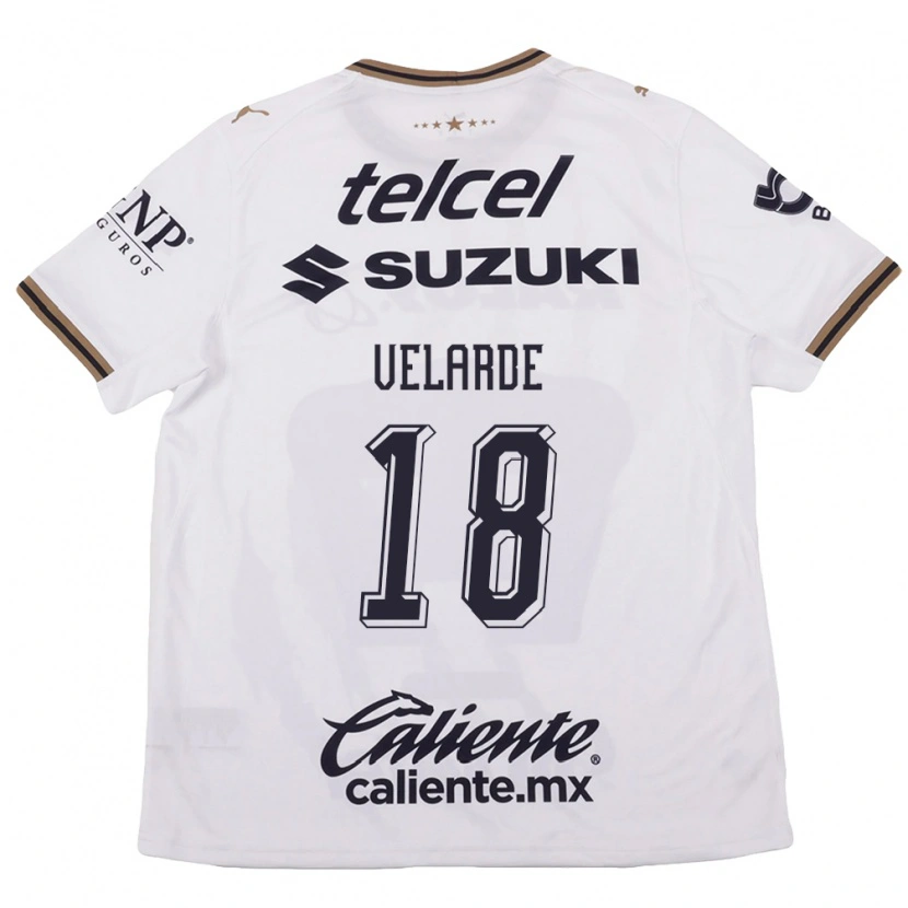 Danxen Women Efrain Velarde #18 White Black Brown Away Jersey 2026/27 T-Shirt