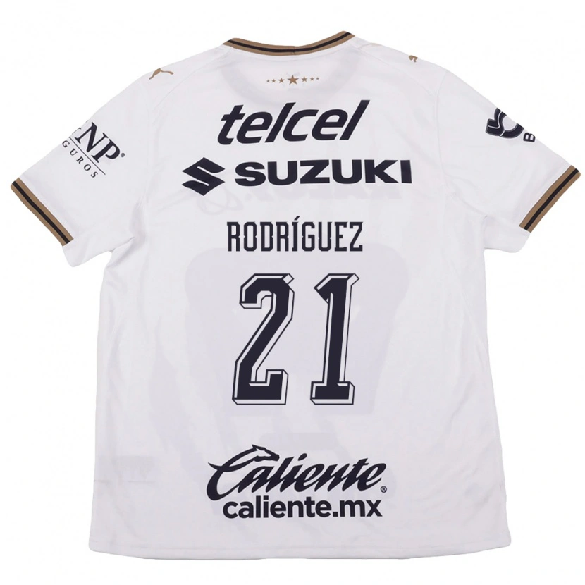 Danxen Women Michell Rodriguez #21 White Black Brown Away Jersey 2026/27 T-Shirt