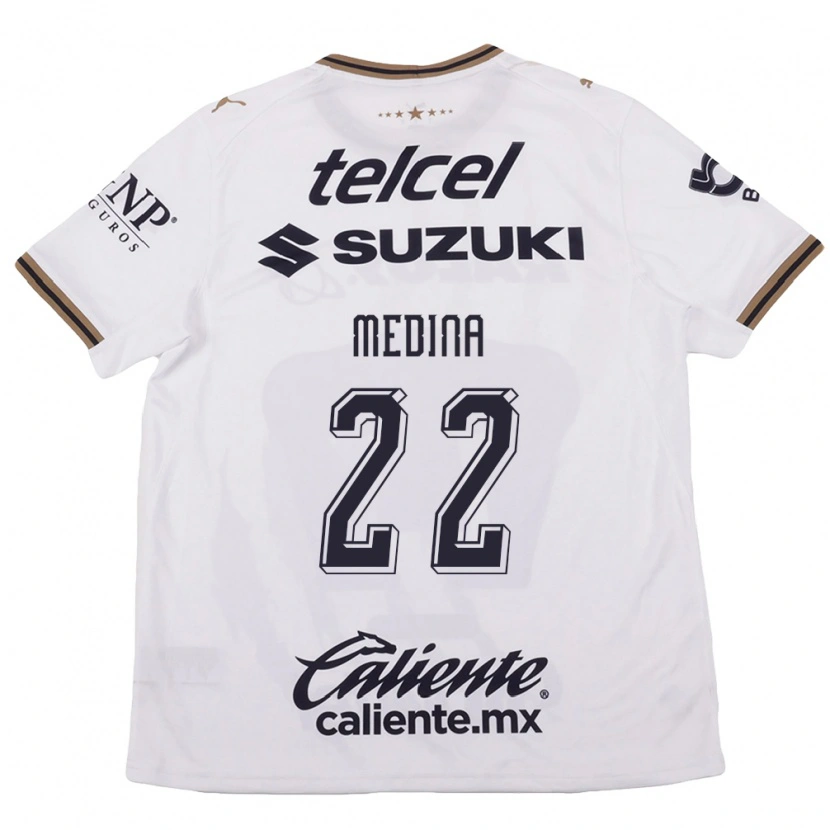 Danxen Women Alan Medina #22 White Black Brown Away Jersey 2026/27 T-Shirt