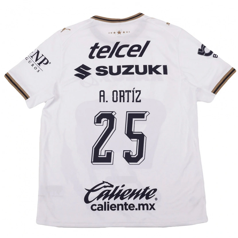 Danxen Women Arturo Ortiz #25 White Black Brown Away Jersey 2026/27 T-Shirt