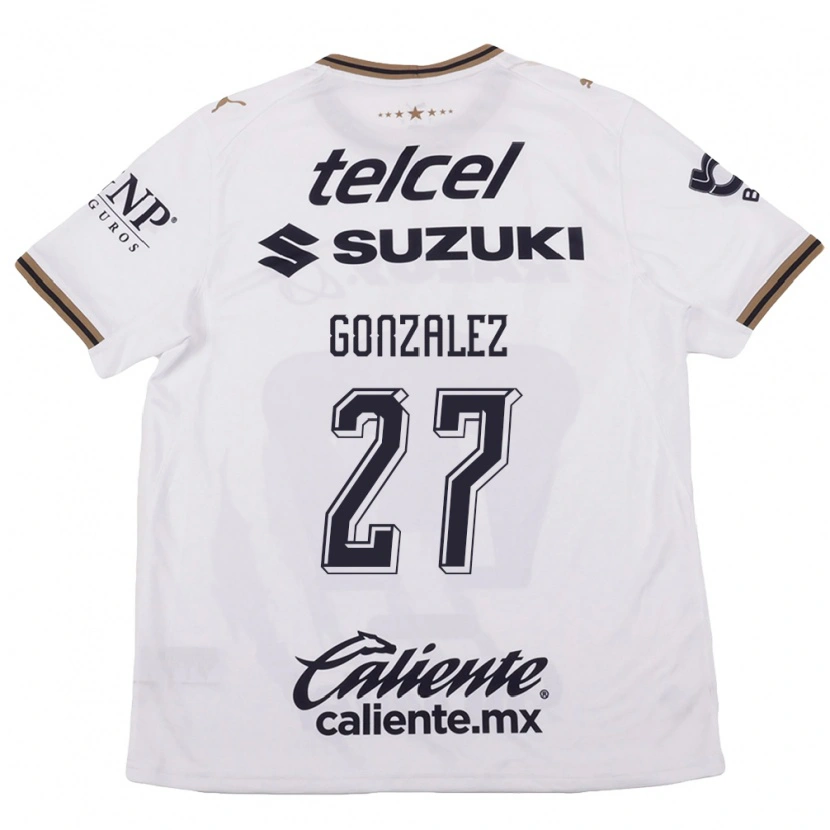 Danxen Women Heidi Gonzalez #27 White Black Brown Away Jersey 2026/27 T-Shirt
