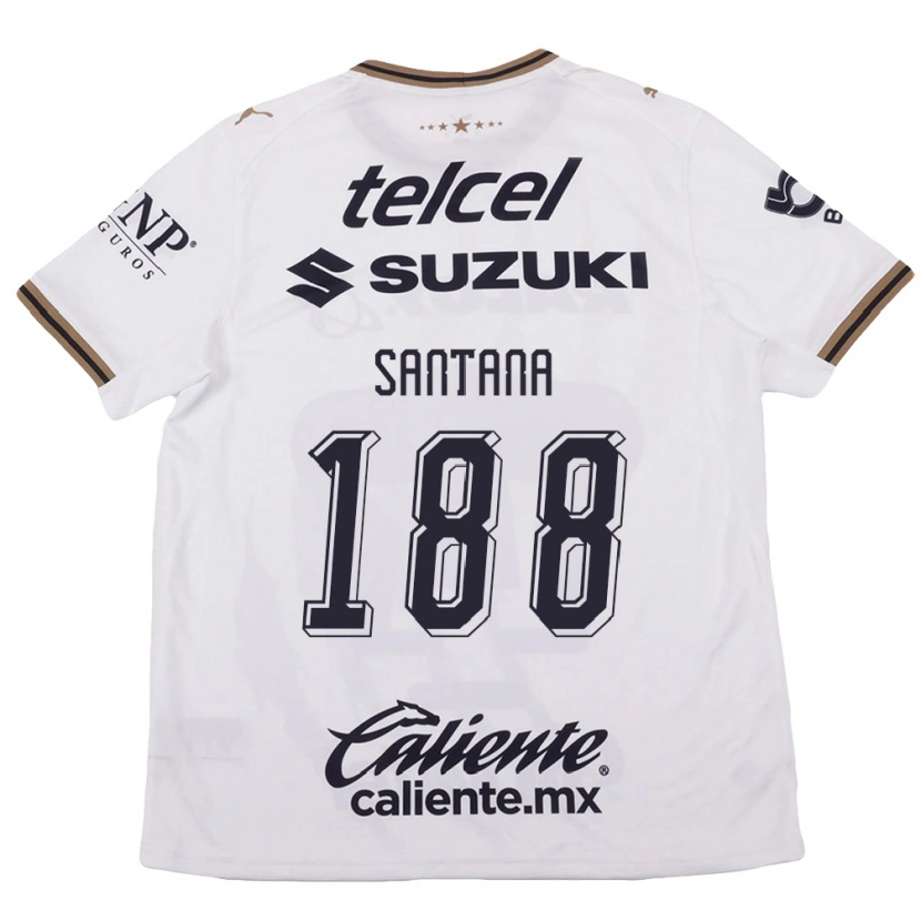 Danxen Women Guillermo Santana #188 White Black Brown Away Jersey 2026/27 T-Shirt