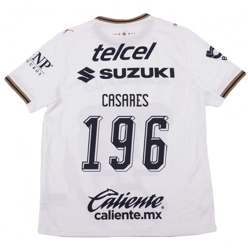 Danxen Women Mateo Casares #196 White Black Brown Away Jersey 2026/27 T-Shirt