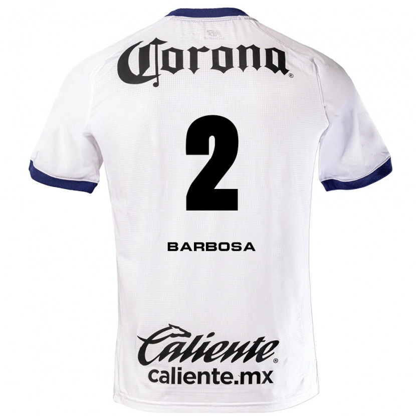 Danxen Women Diego Barbosa #2 White Blue Black Away Jersey 2026/27 T-Shirt