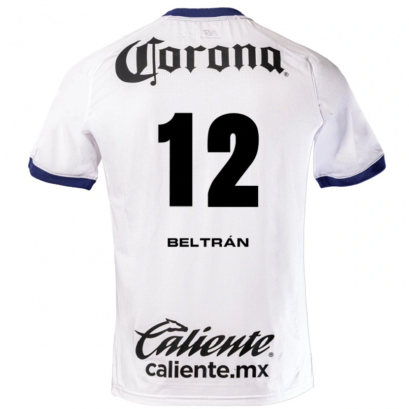 Danxen Women Ronaldo Beltrán #12 White Blue Black Away Jersey 2026/27 T-Shirt