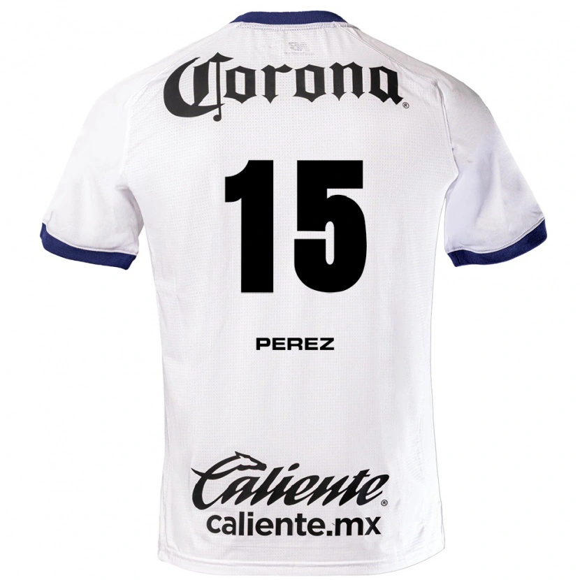 Danxen Women Pável Pérez #15 White Blue Black Away Jersey 2026/27 T-Shirt