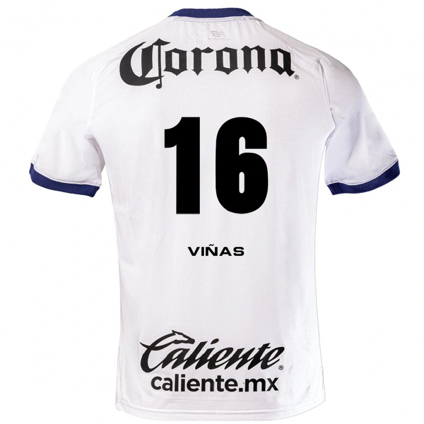 Danxen Women Federico Viñas #16 White Blue Black Away Jersey 2026/27 T-Shirt