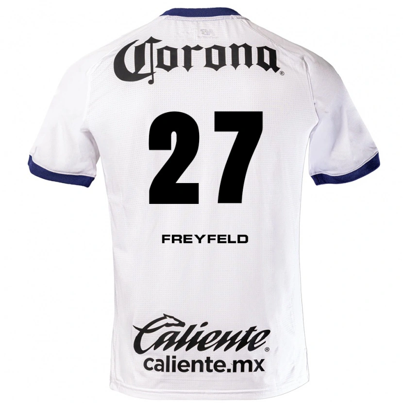 Danxen Women Emiliano Freyfeld #27 White Blue Black Away Jersey 2026/27 T-Shirt