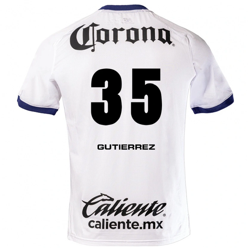 Danxen Women Érick Gutiérrez #35 White Blue Black Away Jersey 2026/27 T-Shirt