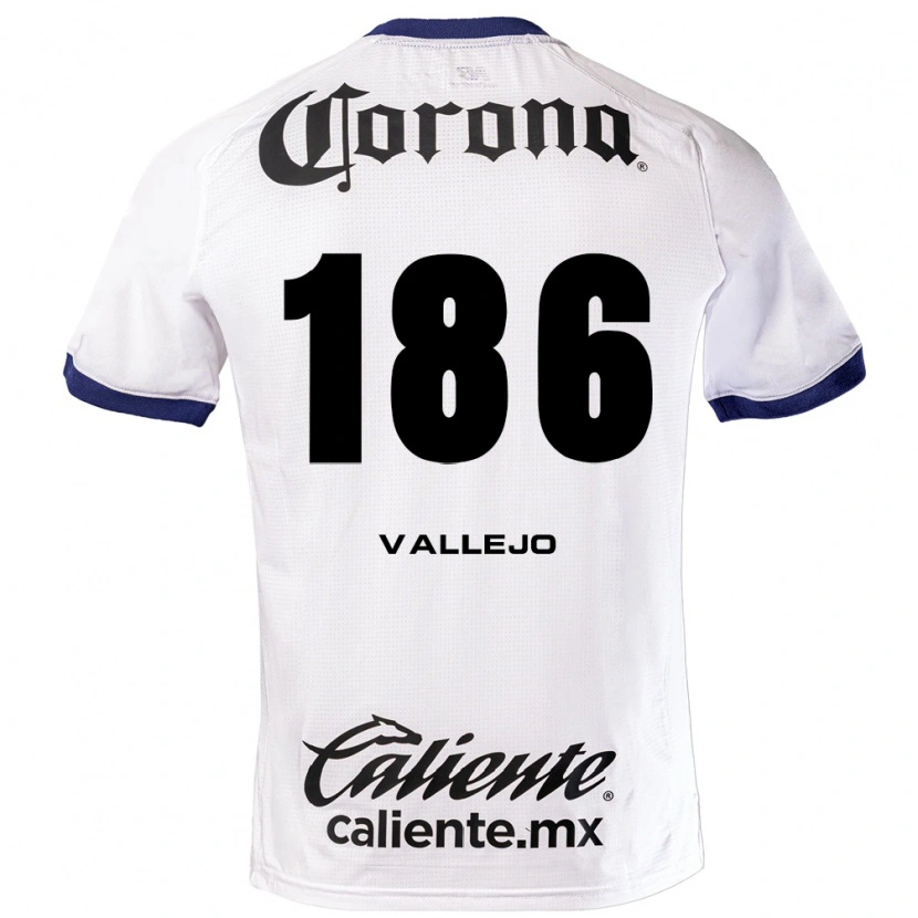 Danxen Women Saúl Vallejo #186 White Blue Black Away Jersey 2026/27 T-Shirt