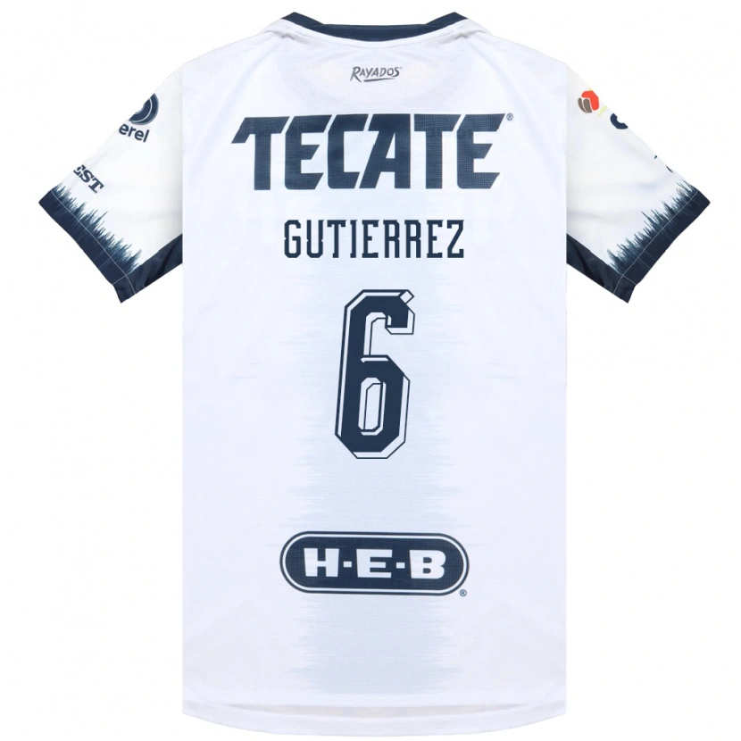 Danxen Women Edson Gutierrez #6 White Ink Blue Red Away Jersey 2026/27 T-Shirt