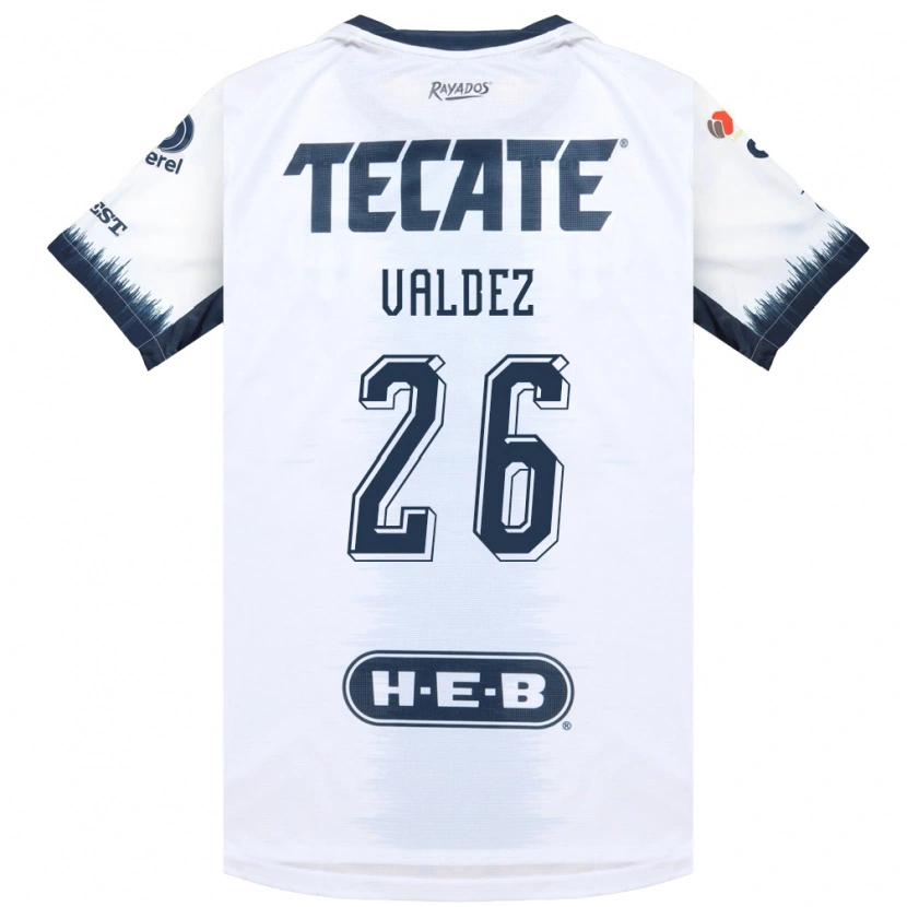 Danxen Women Valeria Valdez #26 White Ink Blue Red Away Jersey 2026/27 T-Shirt