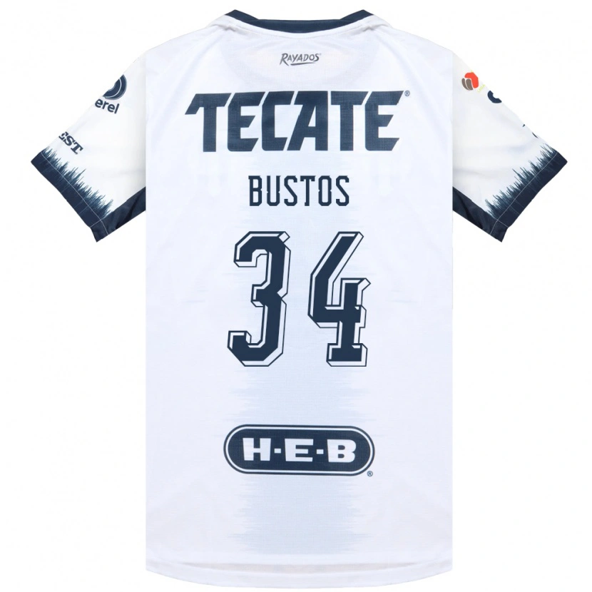 Danxen Women César Bustos #34 White Ink Blue Red Away Jersey 2026/27 T-Shirt
