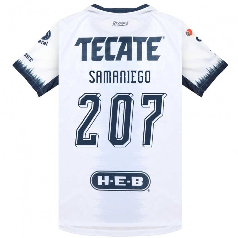 Danxen Women Guillermo Samaniego #207 White Ink Blue Red Away Jersey 2026/27 T-Shirt