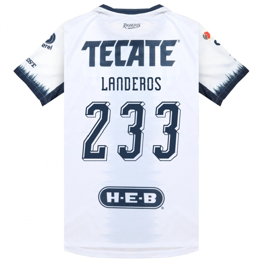 Danxen Women Jorge Landeros #233 White Ink Blue Red Away Jersey 2026/27 T-Shirt