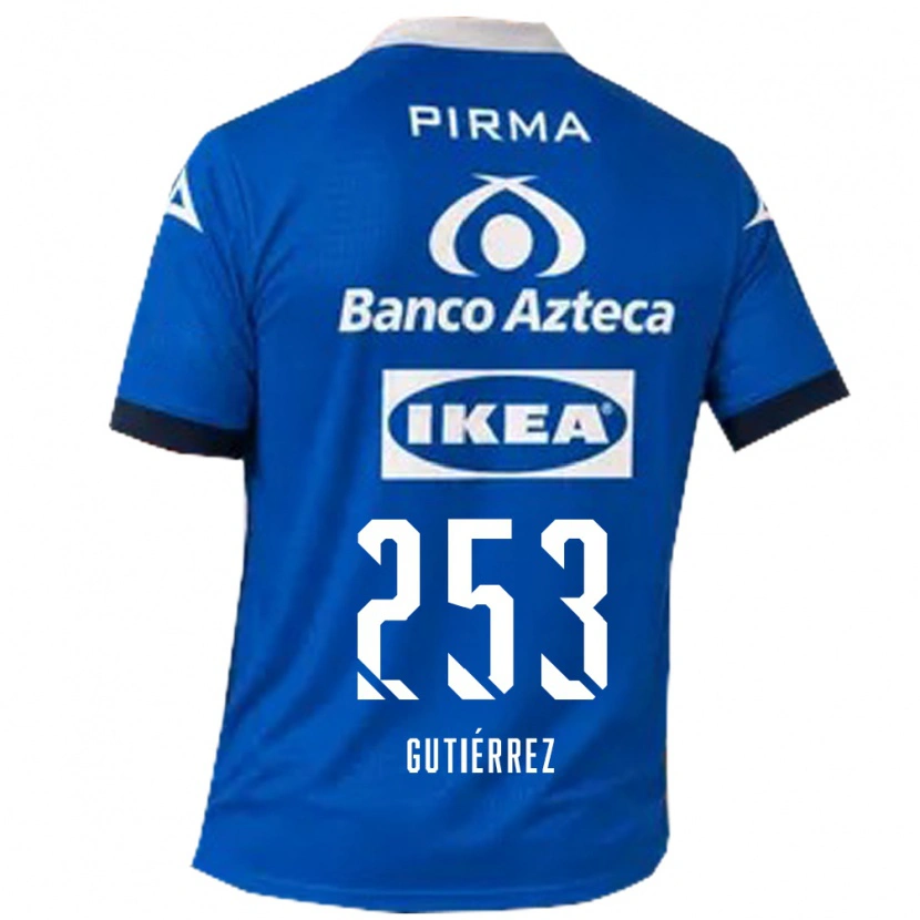 Danxen Women Santiago Gutiérrez #253 Blue White Away Jersey 2026/27 T-Shirt