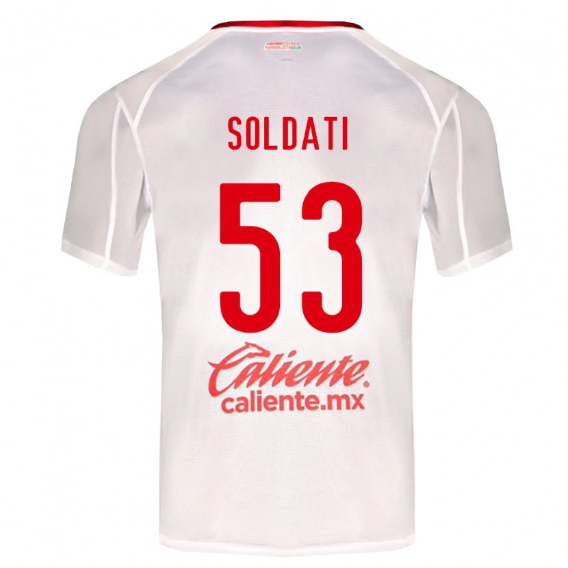 Danxen Women Carlo Soldati #53 White Green Red Away Jersey 2026/27 T-Shirt