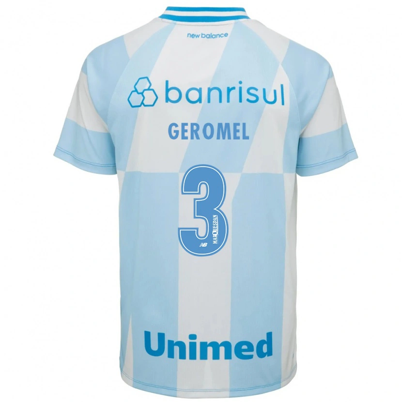Danxen Women Pedro Geromel #3 Light Blue White Away Jersey 2026/27 T-Shirt