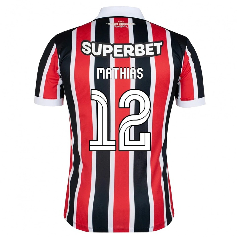 Danxen Women Leandro Mathias #12 Red White Black Away Jersey 2026/27 T-Shirt