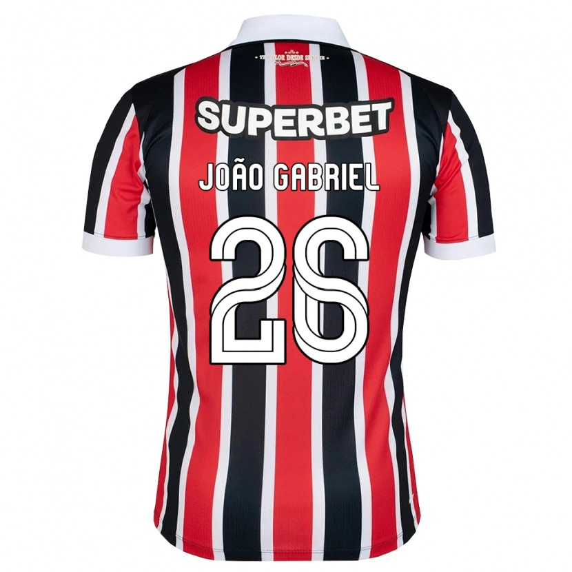 Danxen Women João Gabriel #26 Red White Black Away Jersey 2026/27 T-Shirt