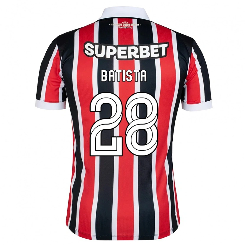 Danxen Women Guilherme Batista #28 Red White Black Away Jersey 2026/27 T-Shirt