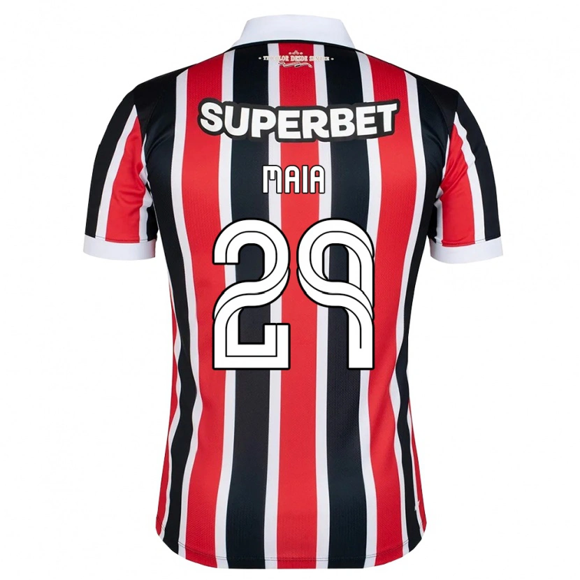 Danxen Women Pablo Maia #29 Red White Black Away Jersey 2026/27 T-Shirt