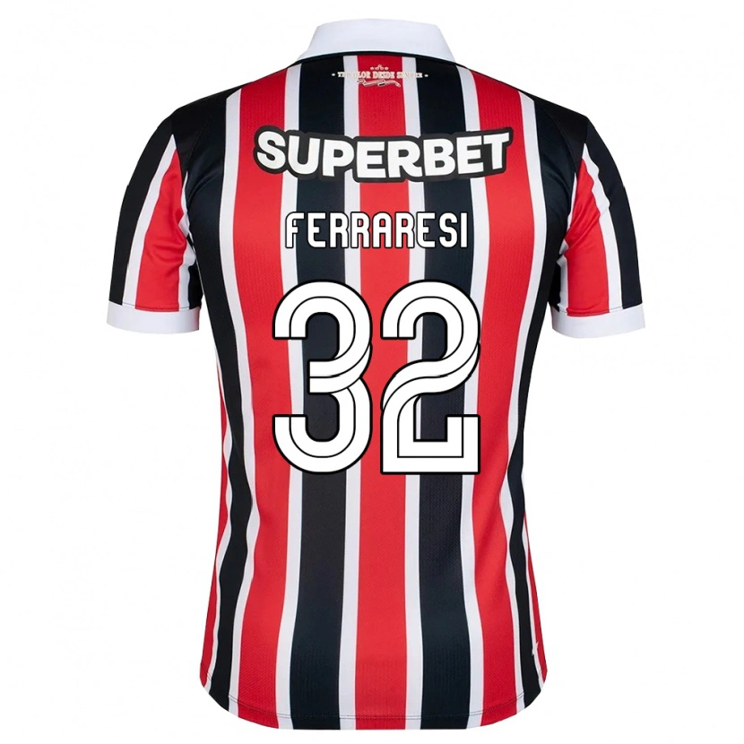 Danxen Women Nahuel Ferraresi #32 Red White Black Away Jersey 2026/27 T-Shirt