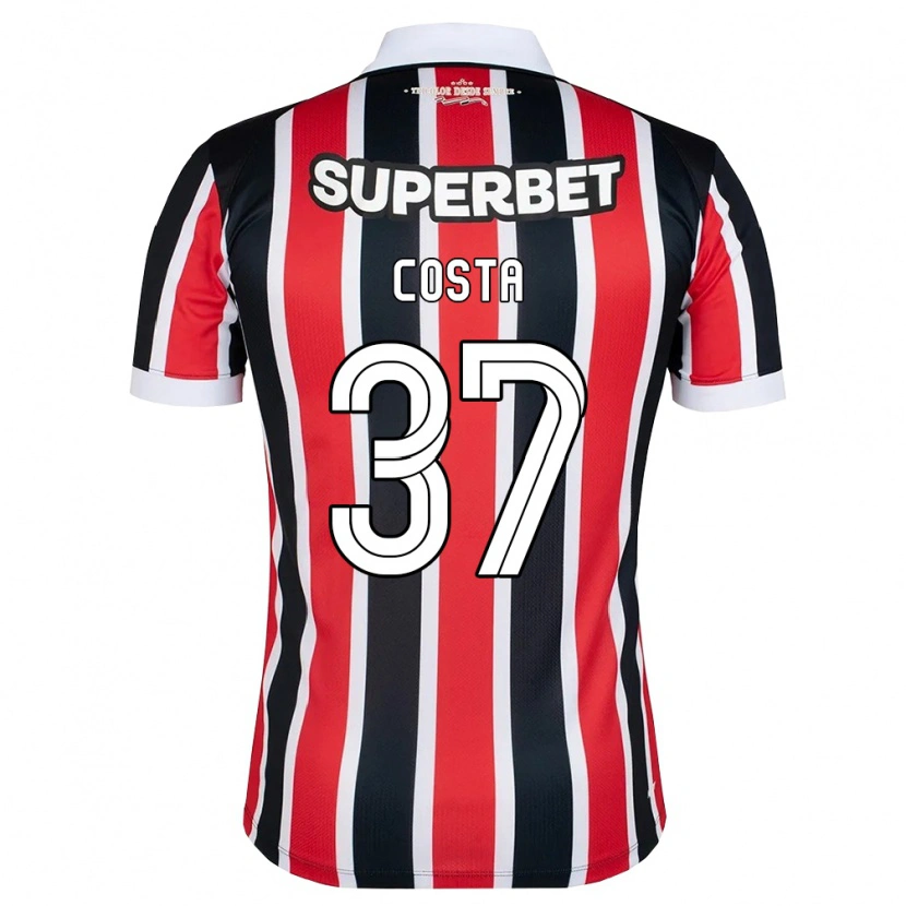 Danxen Women Talles Costa #37 Red White Black Away Jersey 2026/27 T-Shirt