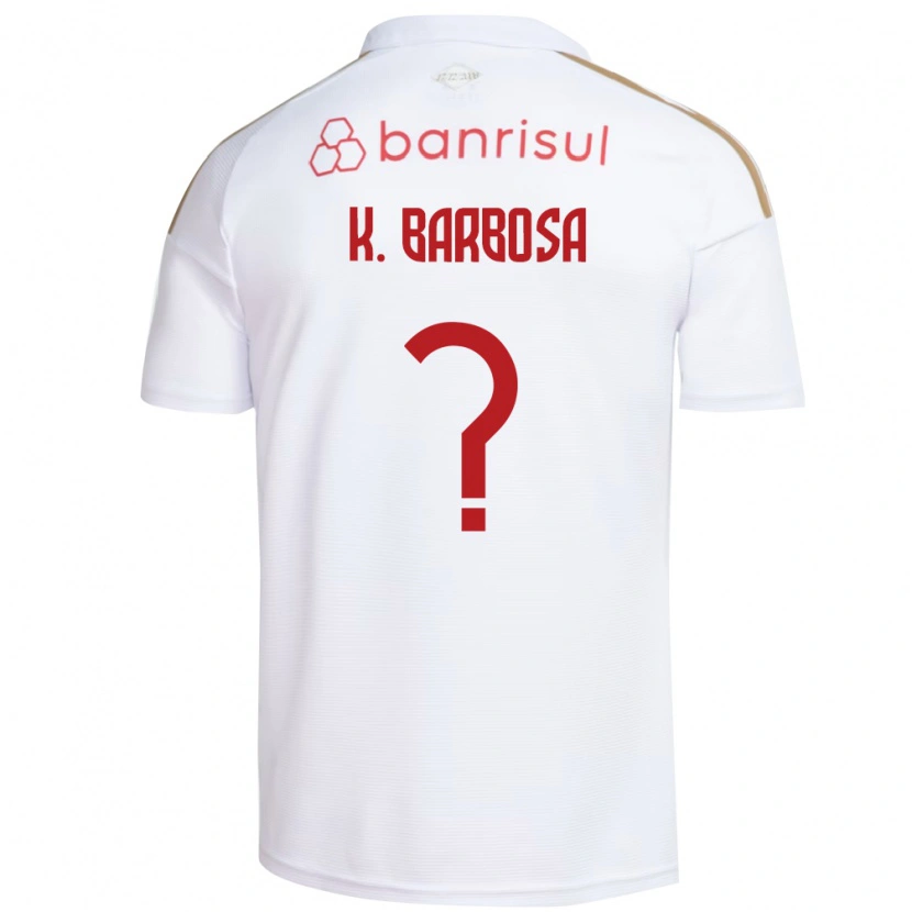 Danxen Women Kauã Barbosa #0 White Red Away Jersey 2026/27 T-Shirt
