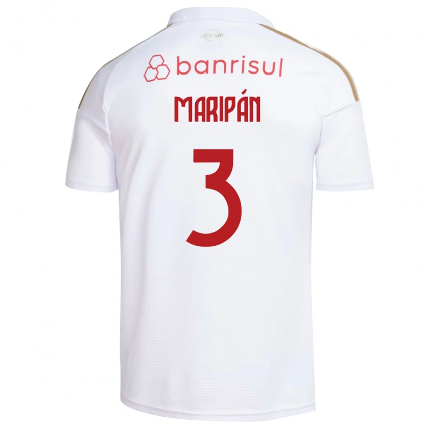 Danxen Women Guillermo Maripán #3 White Red Away Jersey 2026/27 T-Shirt