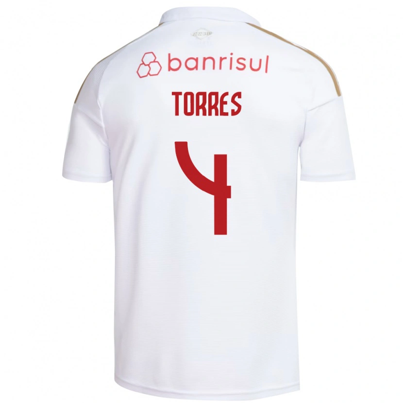 Danxen Women Félix Torres #4 White Red Away Jersey 2026/27 T-Shirt