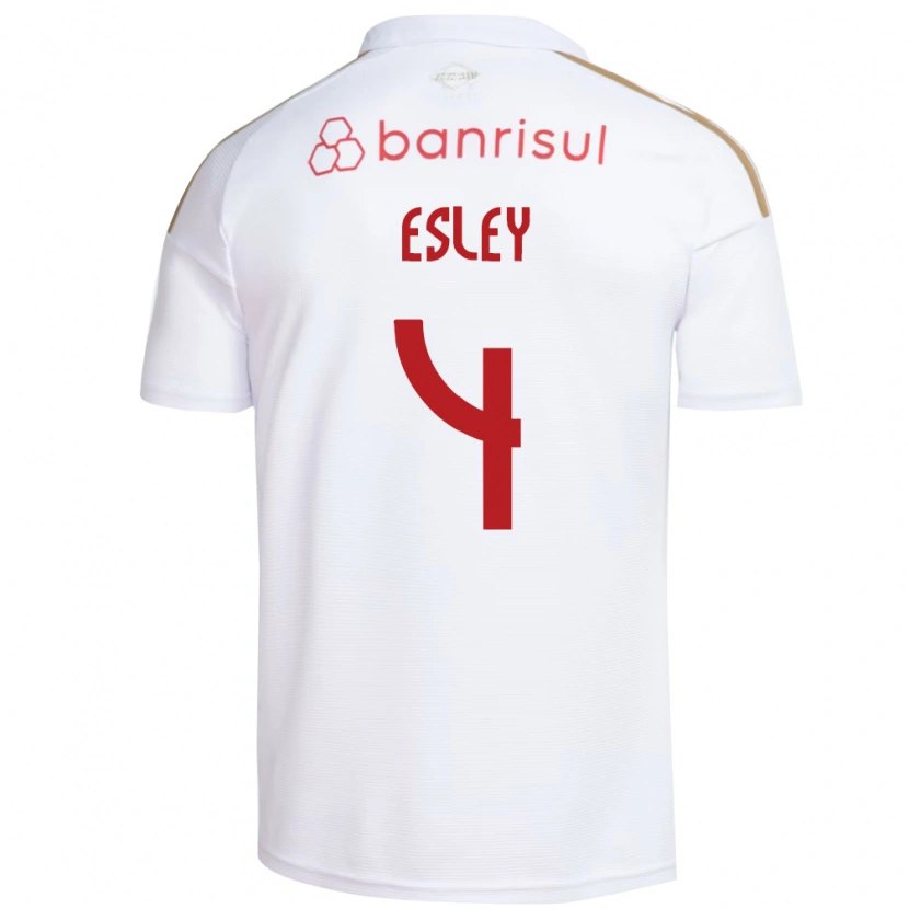 Danxen Women Esley Ezequiel Dos Reis #4 White Red Away Jersey 2026/27 T-Shirt