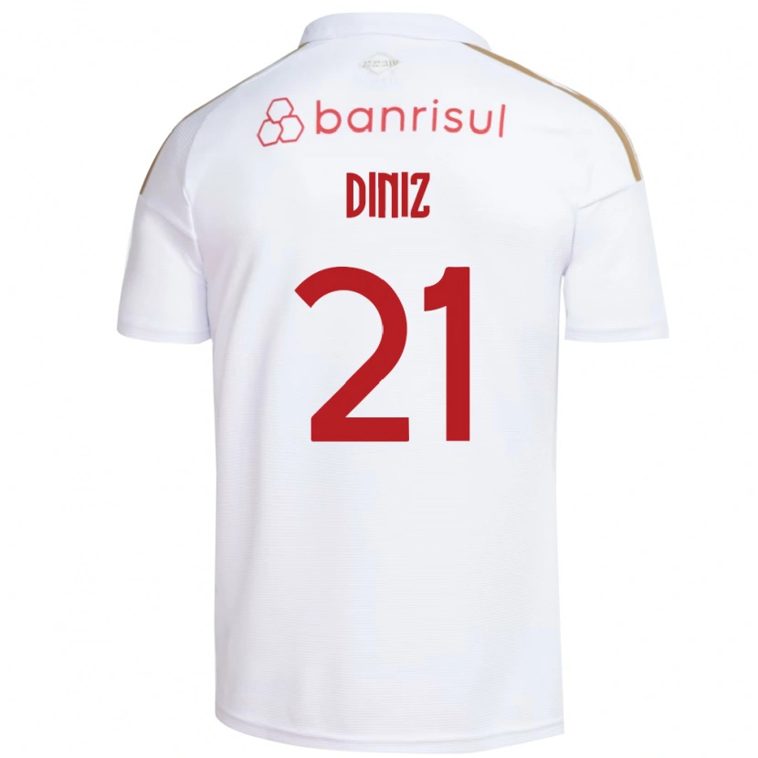 Danxen Women Kauã Diniz #21 White Red Away Jersey 2026/27 T-Shirt