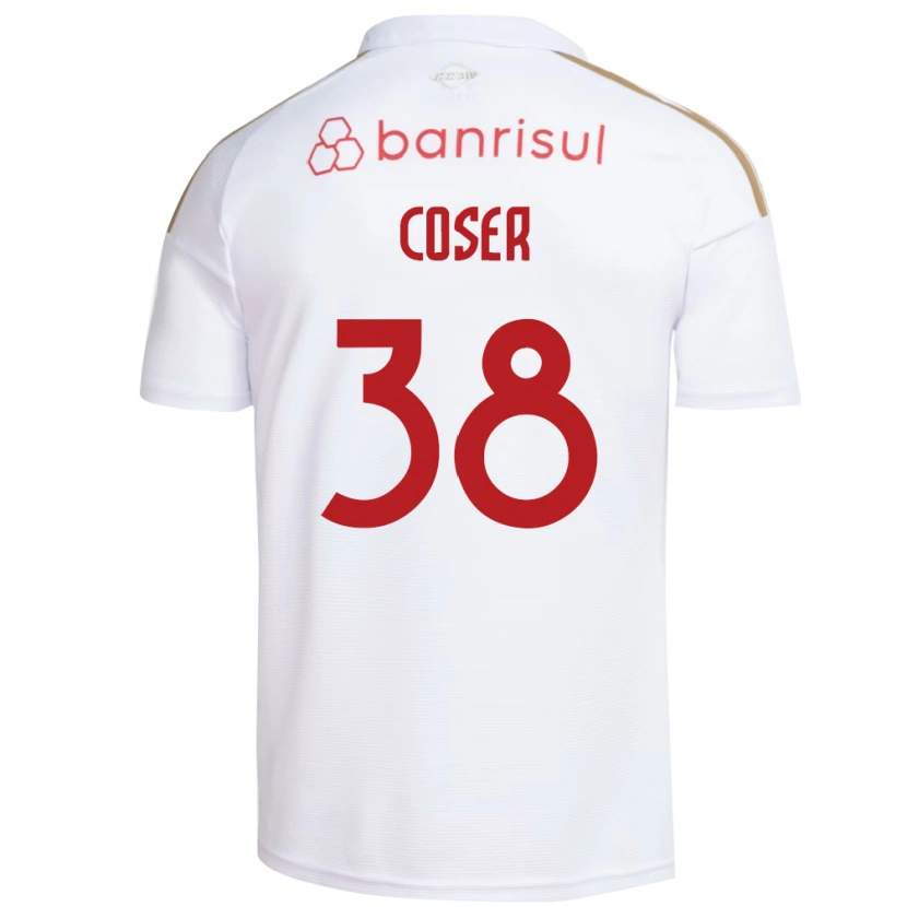 Danxen Women Diego Coser #38 White Red Away Jersey 2026/27 T-Shirt