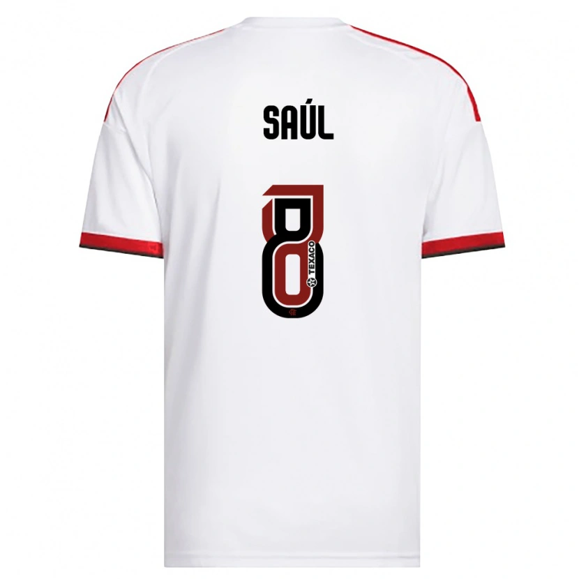 Danxen Women Saúl Ñíguez #8 White Red Black Away Jersey 2026/27 T-Shirt
