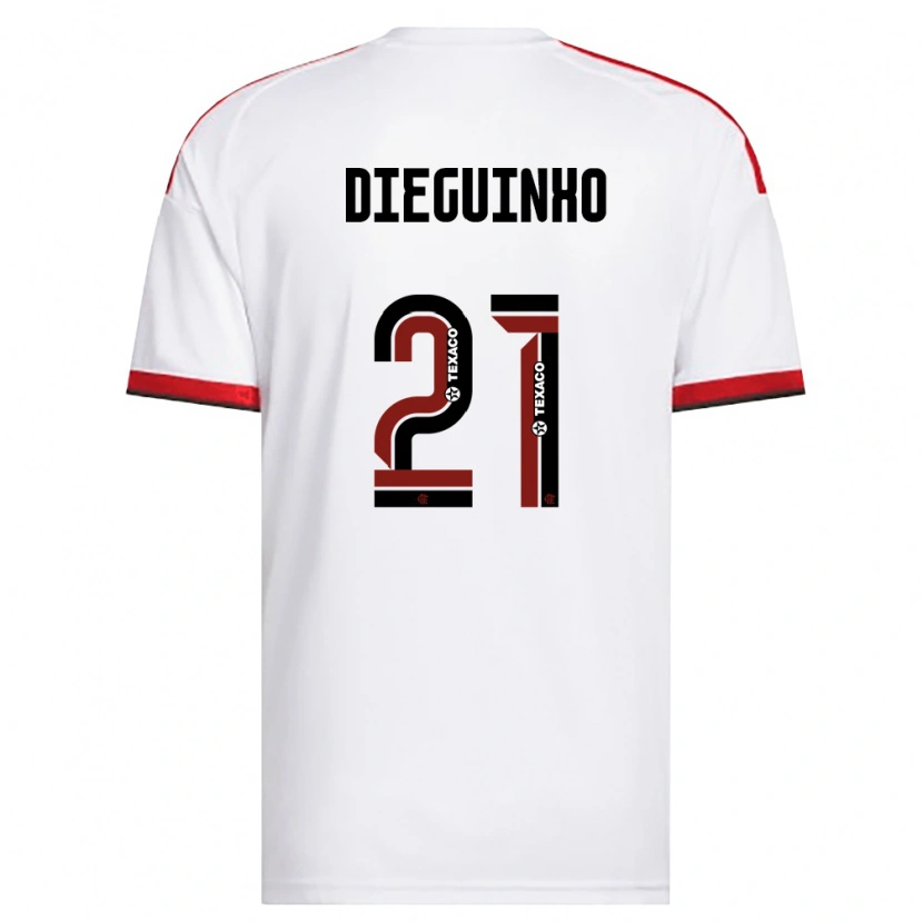 Danxen Women Diego Guimarães Das Neves #21 White Red Black Away Jersey 2026/27 T-Shirt