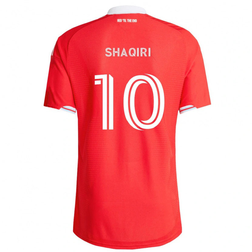 Danxen Kid Xherdan Shaqiri #10 Red Deep Blue White Home Jersey 2026/27 T-Shirt