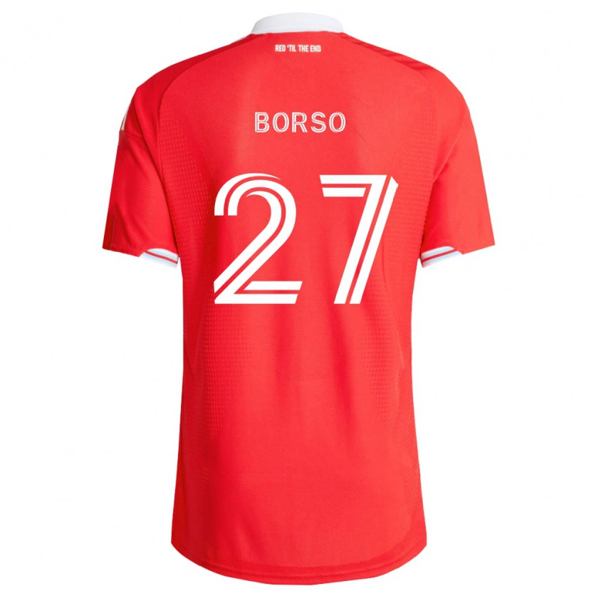 Danxen Kid Dylan Borso #27 Red Deep Blue White Home Jersey 2026/27 T-Shirt