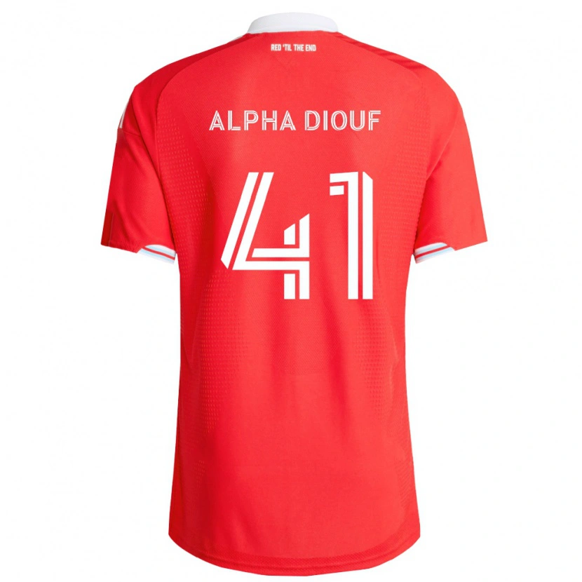 Danxen Kid Jean Alpha Diouf #41 Red Deep Blue White Home Jersey 2026/27 T-Shirt