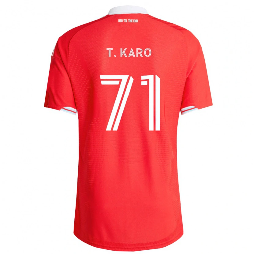 Danxen Kid David Tchétchao Karo #71 Red Deep Blue White Home Jersey 2026/27 T-Shirt
