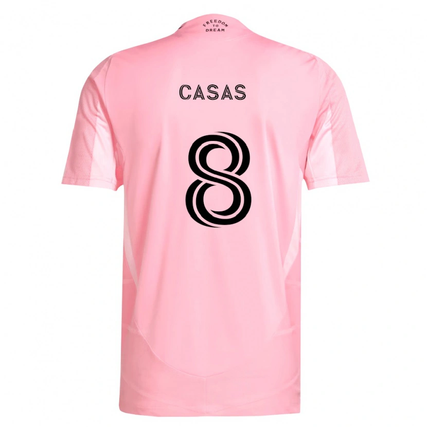 Danxen Kid Pep Casas #8 Pink Black Home Jersey 2026/27 T-Shirt